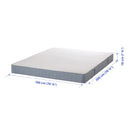 VESTMARKA Sprung mattress, extra firm/light blue, 180x200 cm