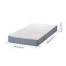 VESTMARKA Sprung mattress, extra firm/light blue, 90x200 cm