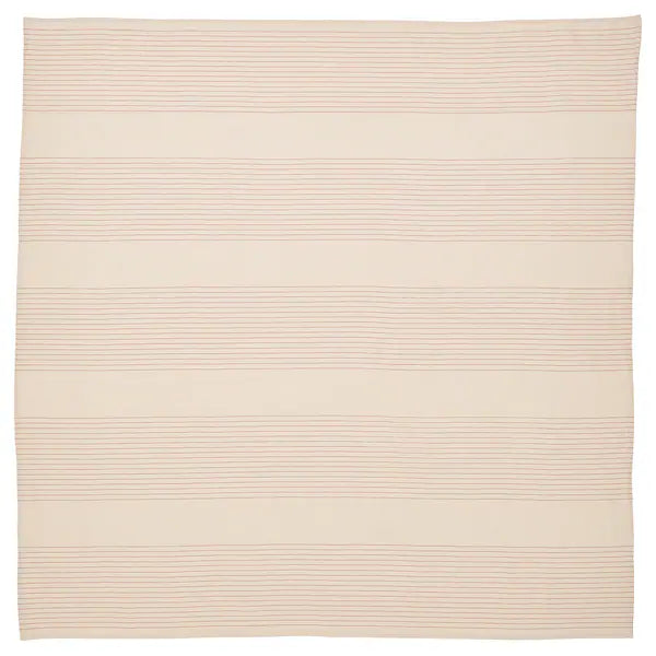 VIPPSTARR Tablecloth, red/natural striped motif, 150x150 cm