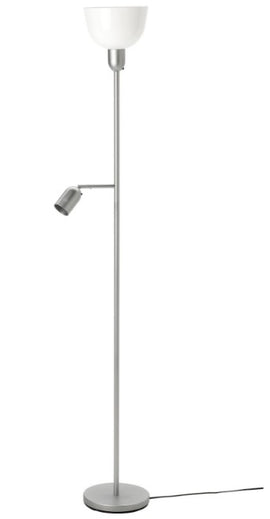HEKTOGRAM Floor uplighter/reading lamp, silver