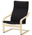 POANG Armchair frame, birch veneer/ Armchair cushion, Knisa light