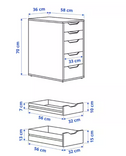 ALEX IKEA drawer unit white 36x70 cm