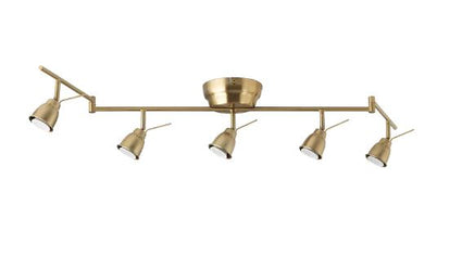 BAROMETER Ceiling track, 5-spots, brass