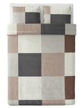 BRUNKRISSLA Duvet cover and 2 pillowcases, brown, 200x200/50x60 cm