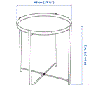 GLADOM IKEA Tray table beige 45x53 cm