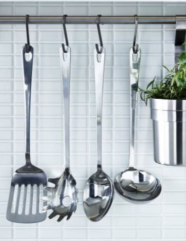 GRUNKA IKEA 4 piece  kitchen utensils, stainless steel.