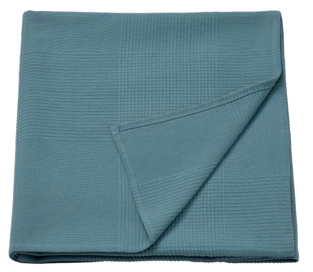 INDIRA IKEA bedspread light blue, 230x250.