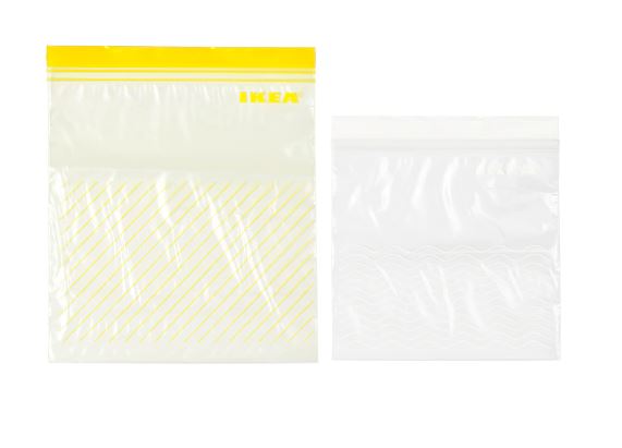 ISTAD IKEA Resealable bag, yellow/white