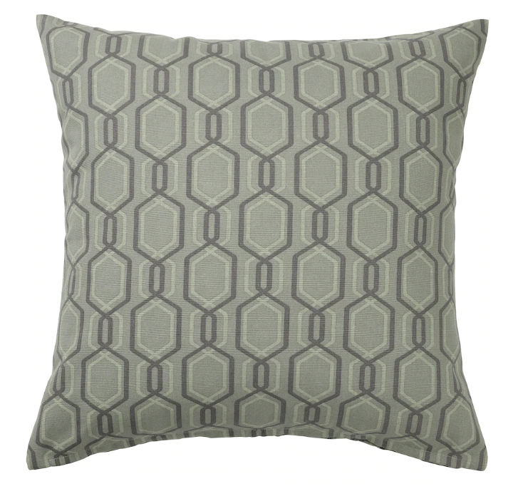 JÄTTEPOPPEL Cushion cover, green/grey, 50x50 cm