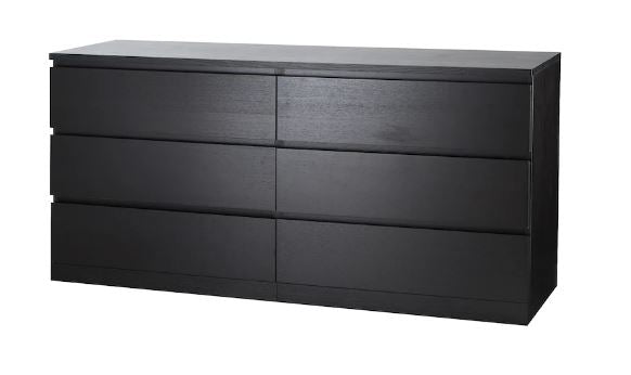 MALM IKEA chest of 6 drawers 160x78