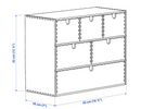 MOPPE mini chest of drawer 42x18x32cm