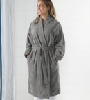 ROCKÅN Bath robe, grey, L/XL