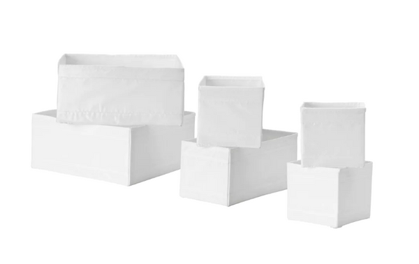 SKUBB IKEA box set of 6 white.