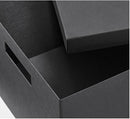 TJENA Storage box  with lid black 35x25x20 cm