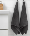 VAGSJON hand towel, dark grey, 50x100cm