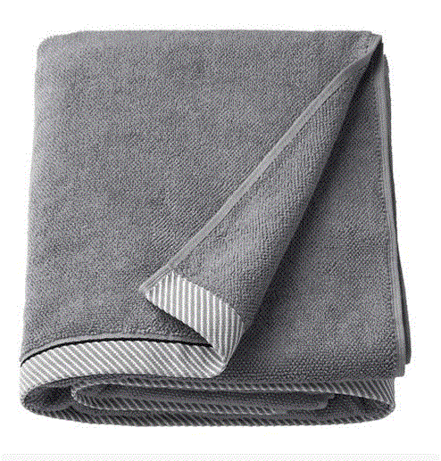 VIKJARD IKEA Towel grey 100x150 cm