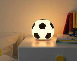 ANGARNA LED table lamp, football pattern