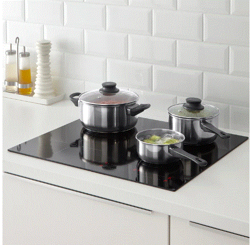 ANNONS 5-piece cookware set, glass/stainless steel