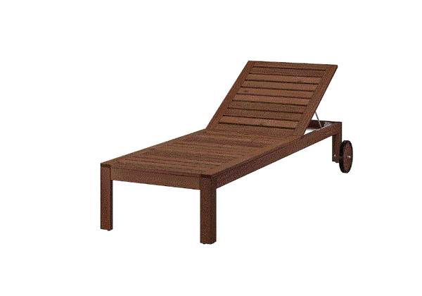 ÄPPLARÖ Sun lounger, brown stained