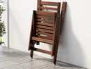 ÄPPLARÖ Reclining chair, outdoor, foldable brown stained