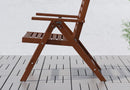 ÄPPLARÖ Reclining chair, outdoor, foldable brown stained