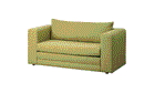 ASKEBY Sofa bed 2 seats, green