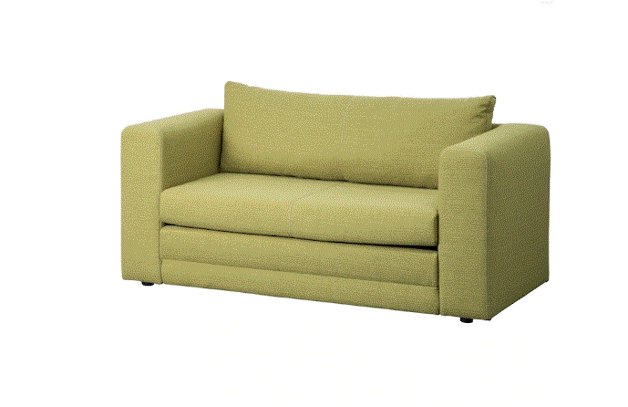 ASKEBY Sofa bed 2 seats, green