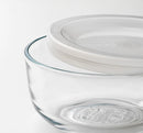 BESTÄMMA Food container with lid, set of 3, glass