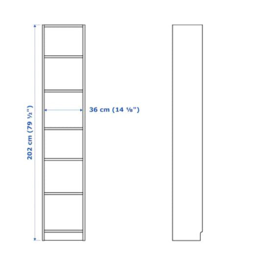 BILLY IKEA book case 40x28x202 cm