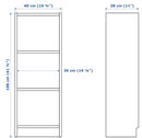 BILLY Bookcase, white, 40x28x106 cm