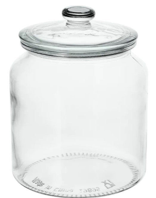 VARDAGEN Jar with lid, clear glass, 1.9 l