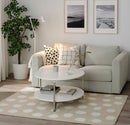 BOGENSE Rug, low pile, beige/white dotted, 133x195 cm