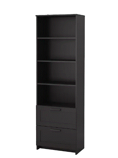 BRIMNES bookcase black 60x190 cm