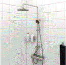 BROGRUND head/handshower kit with diverter