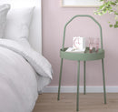 BURVIK Side table, light grey-green, 38 cm