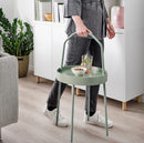 BURVIK Side table, light grey-green, 38 cm