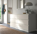 MALM Chest of 6 drawers, white, 160x78 cm >