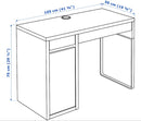 MICKE Desk, white, 105x50 cm