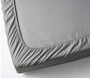 DVALA Fitted sheet, light grey, 140x200 cm