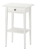 HEMNES Bedside table, white stain, 46x35 cm