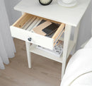 HEMNES Bedside table, white stain, 46x35 cm