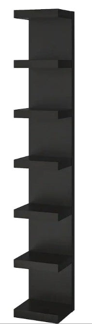 LACK Wall shelf unit, black-brown, 30x190 cm