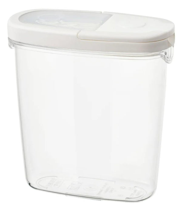 IKEA 365+ Dry food jar with lid, transparent/white, 1.3 L