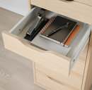 ALEX Drawer unit with 9 drawers, white stained/oak effect, 36x116 cm >