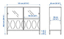 KALKNÄS Cabinet with sliding doors, white, 121x43x98 cm