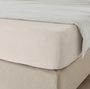 DVALA Fitted sheet, beige, 140x200 cm