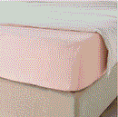 DVALA Fitted sheet, light pink, 180x200 cm