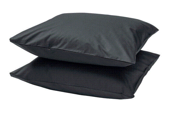 DVALA Pillowcase, black, 50x60 cm