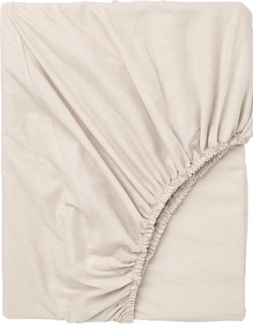 DVALA Fitted sheet, beige, 160x200 cm