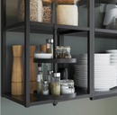 ENHET Wall frame shelves, anthracite, 60x15x75 cm